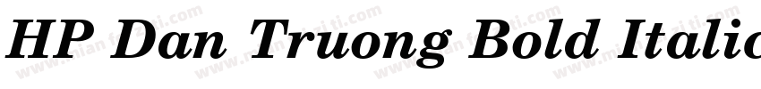 HP Dan Truong Bold Italic字体转换